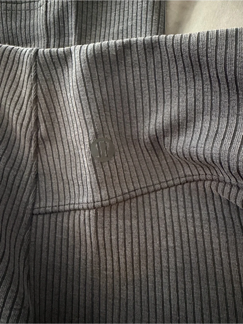 lululemon athletica Gray Pinstripe Boot-Cut Pants